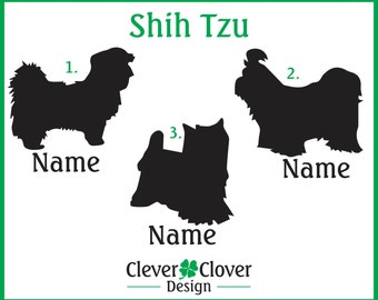 Autocollants en vinyle Shih Tzu