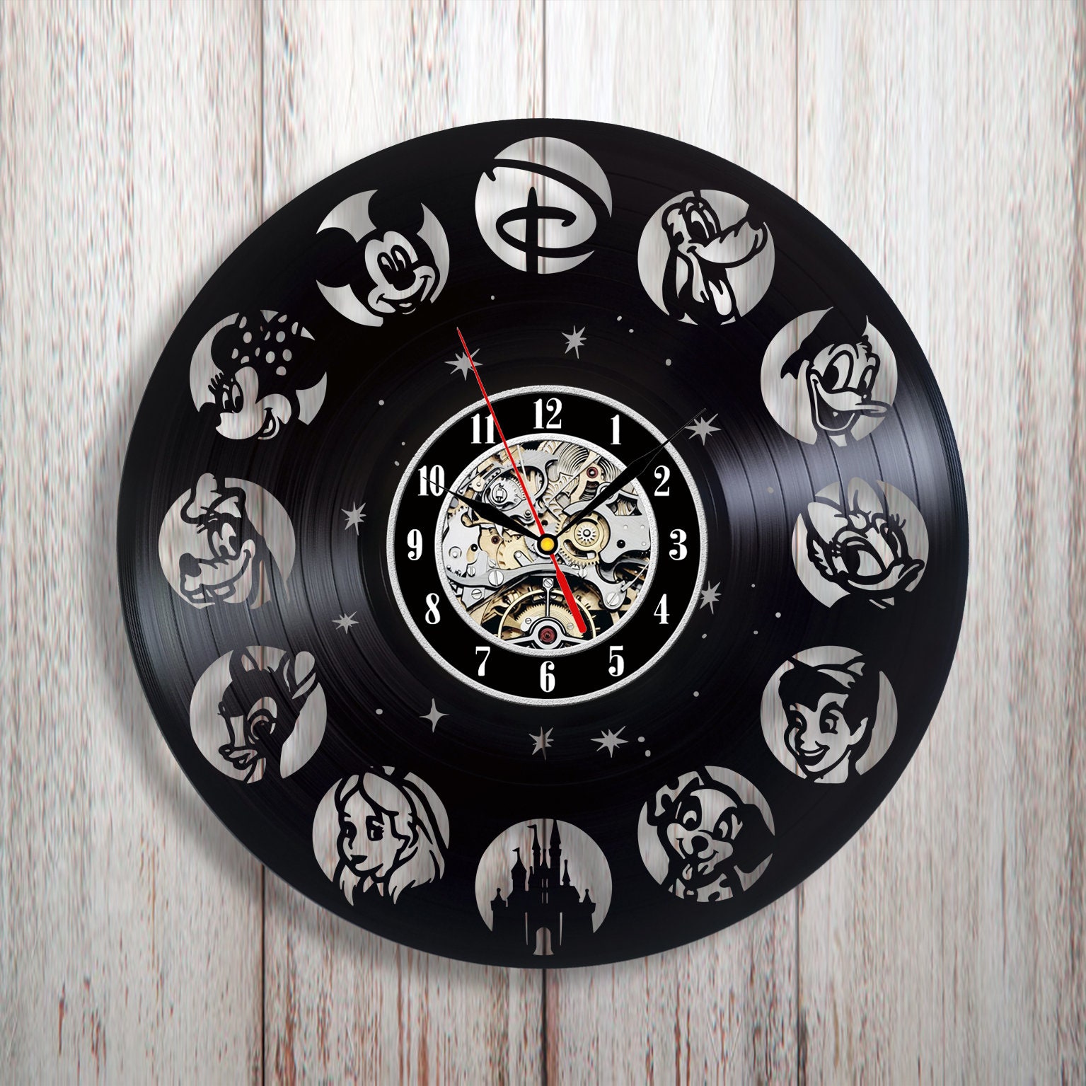 Disney Vinyl Clock Gifts Walt World Sign