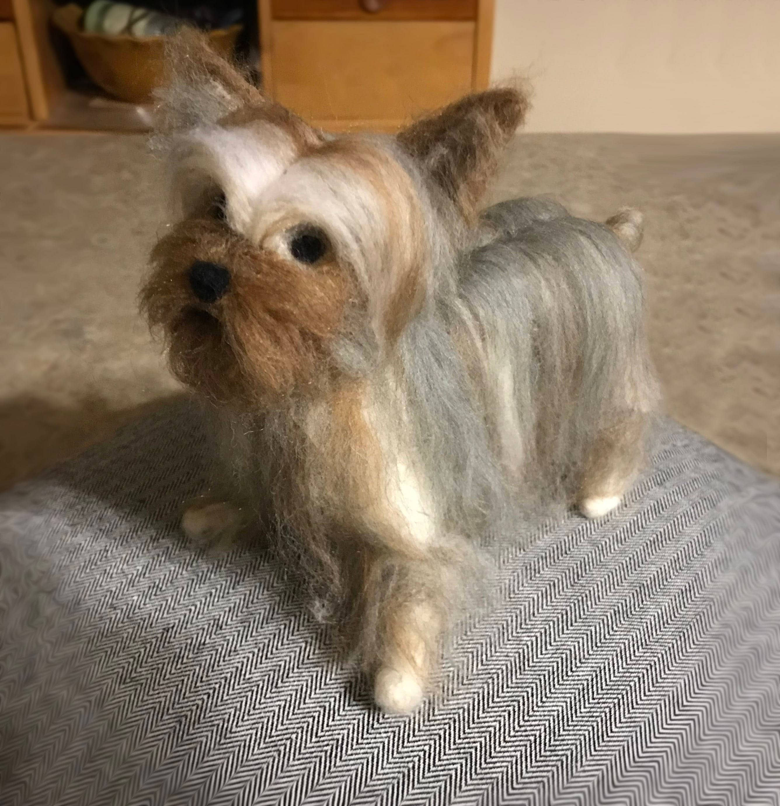Needle Felted Custom Dog Felted Yorkie Etsy