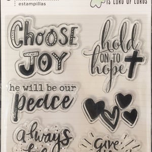 Illustrated Faith Clear Acrylic Stamps Bible Journaling Christmas Love Joy  Peace