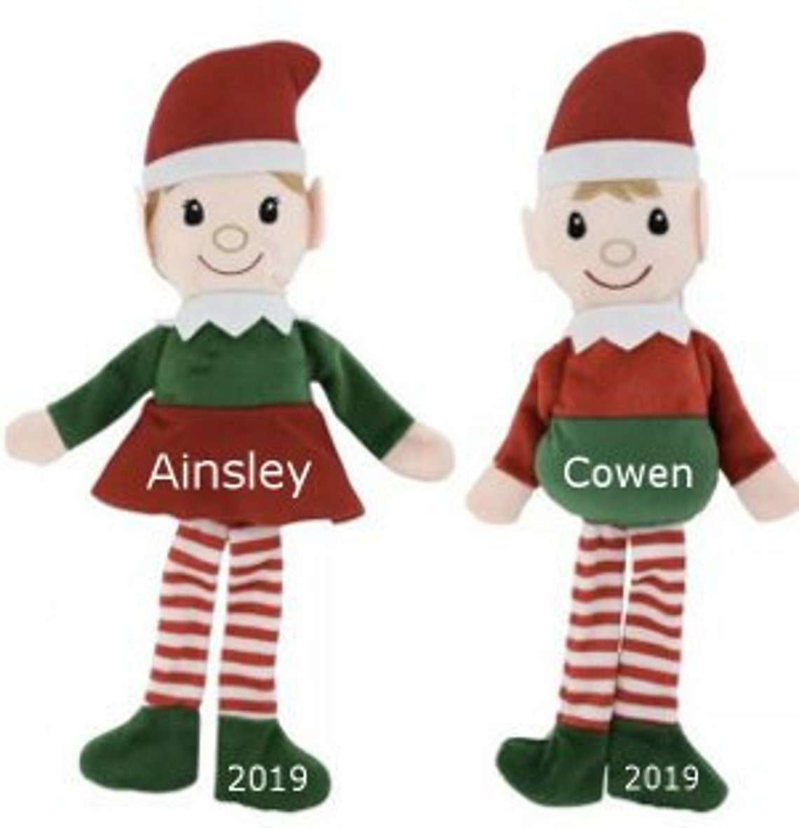 Personalized Sitting Plush Elves 14.5 - Etsy