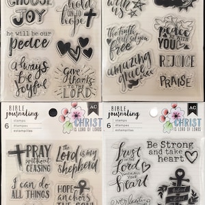 Lot of 4 BIBLE JOURNALING Stamps