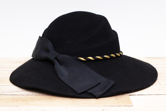 Black Wool Hat Doeskin Felt 100% Wool Made in USA s-l400.jpg main image 3