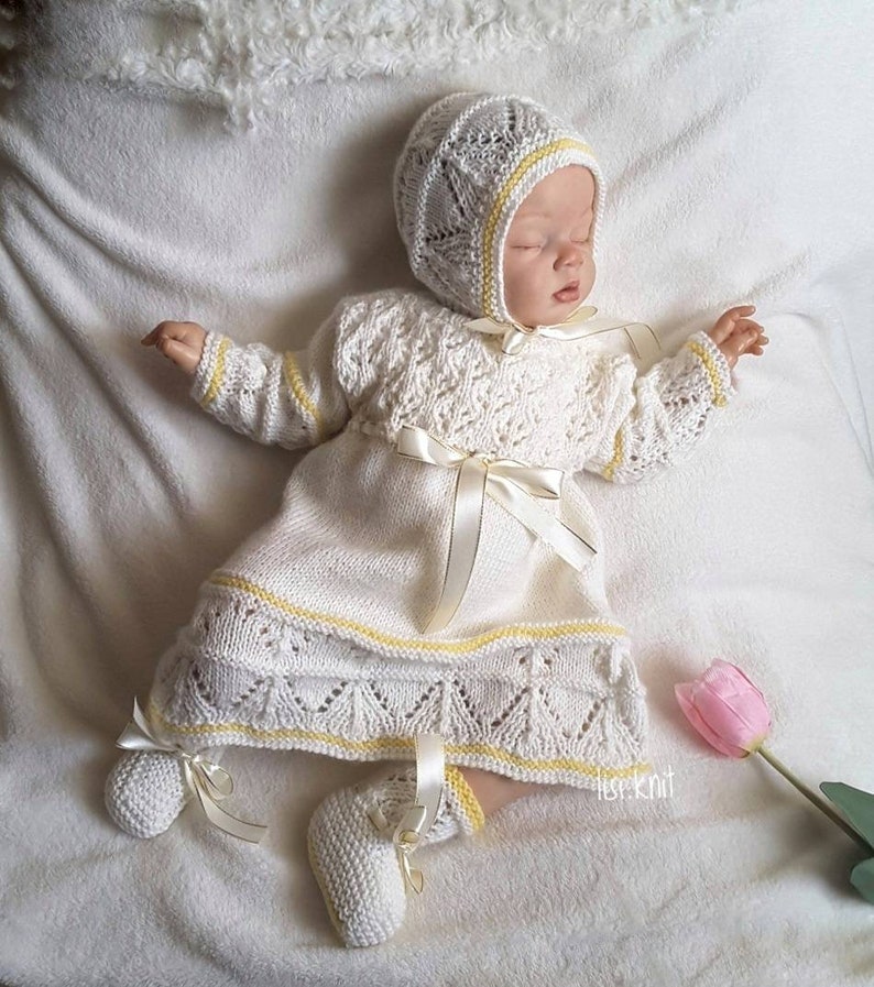 Baby Knit Dress. Hand Knit Baby Clothes. Coming Home Outfit. Etsy
