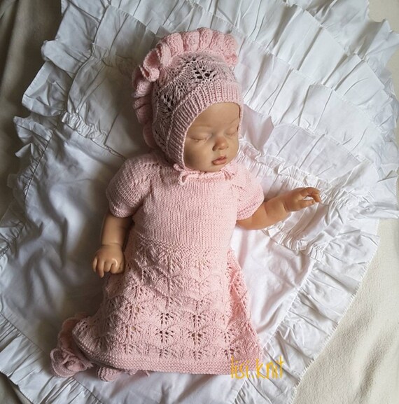 Hand Knit Baby Set Knitted baby clothes Knitted pink baby girl Etsy