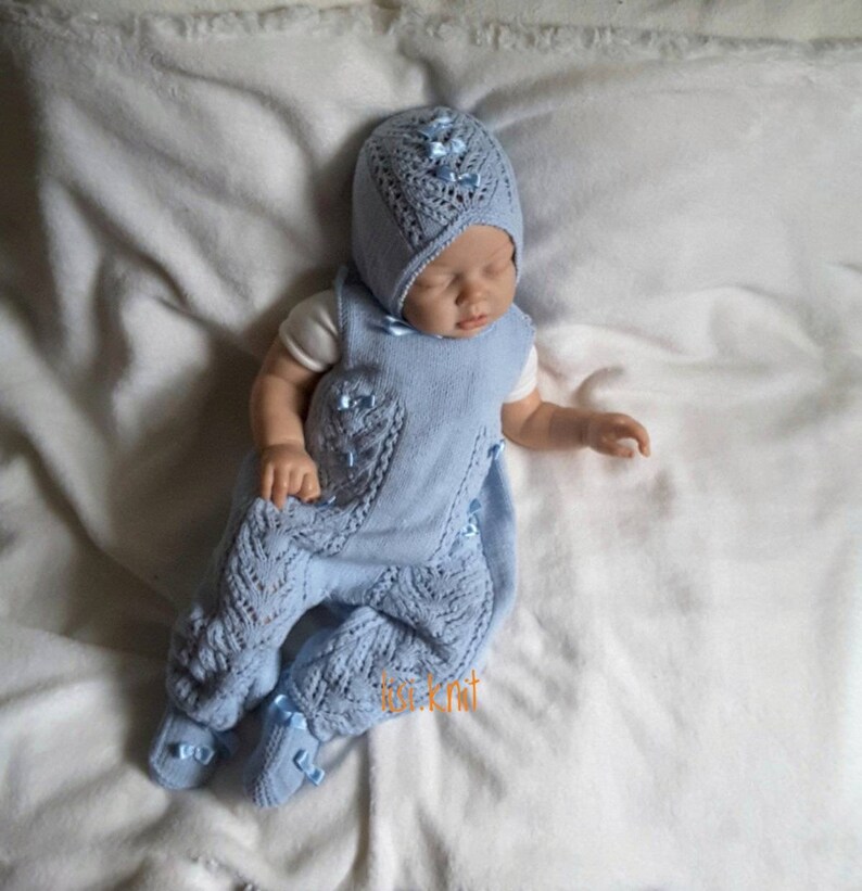 Hand knitted baby romper Knitted baby clothes Knitted baby set | Etsy