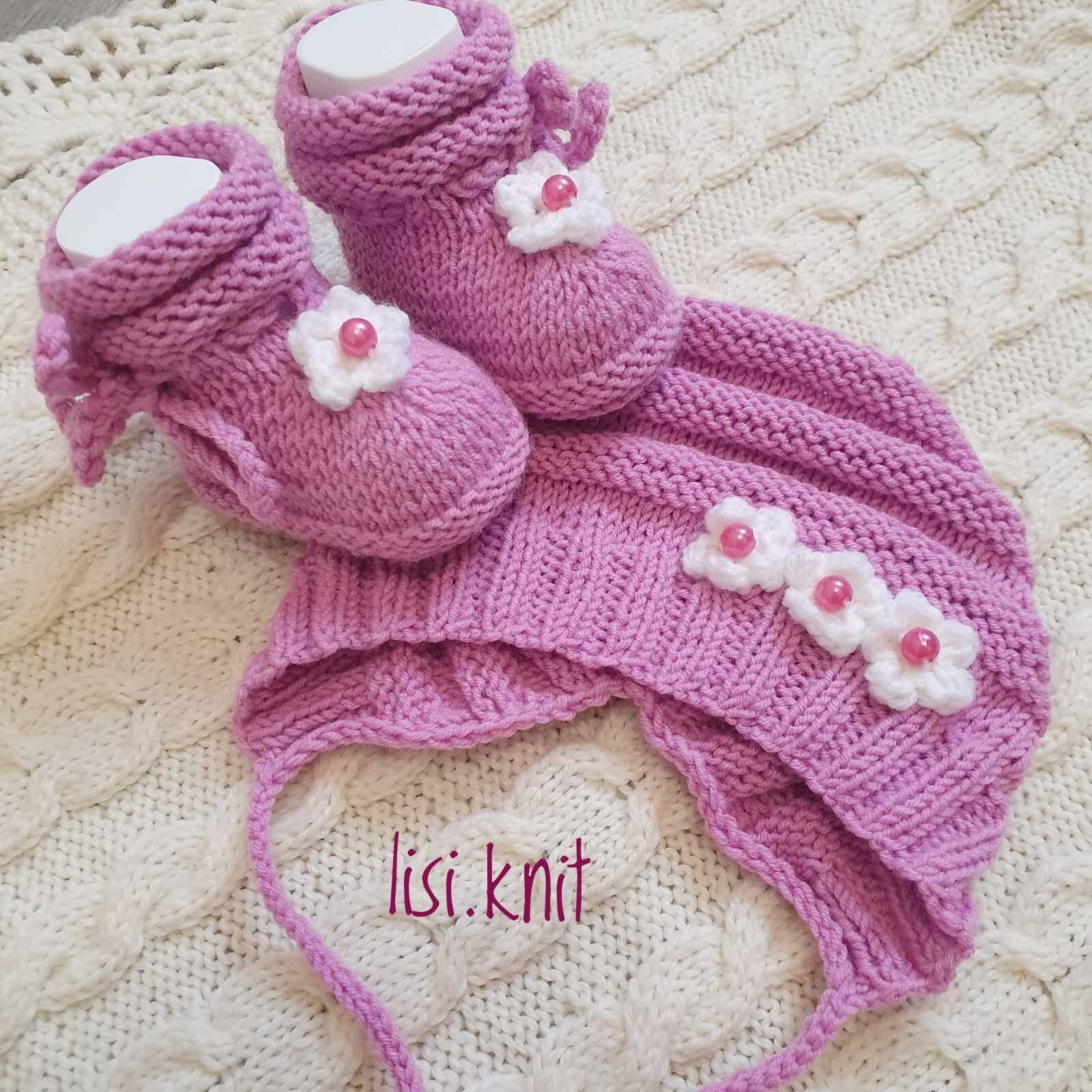 Knit baby clothes. Unisex Baby Clothing. Hand knit baby set. Etsy