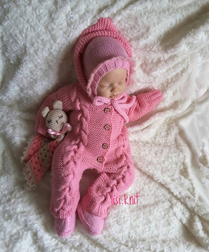 Hand knit baby romper Knitted baby clothes Baby coveralls Overalls jumpsuit wool Knitted baby wool coming home outfit Knit jumpsuit