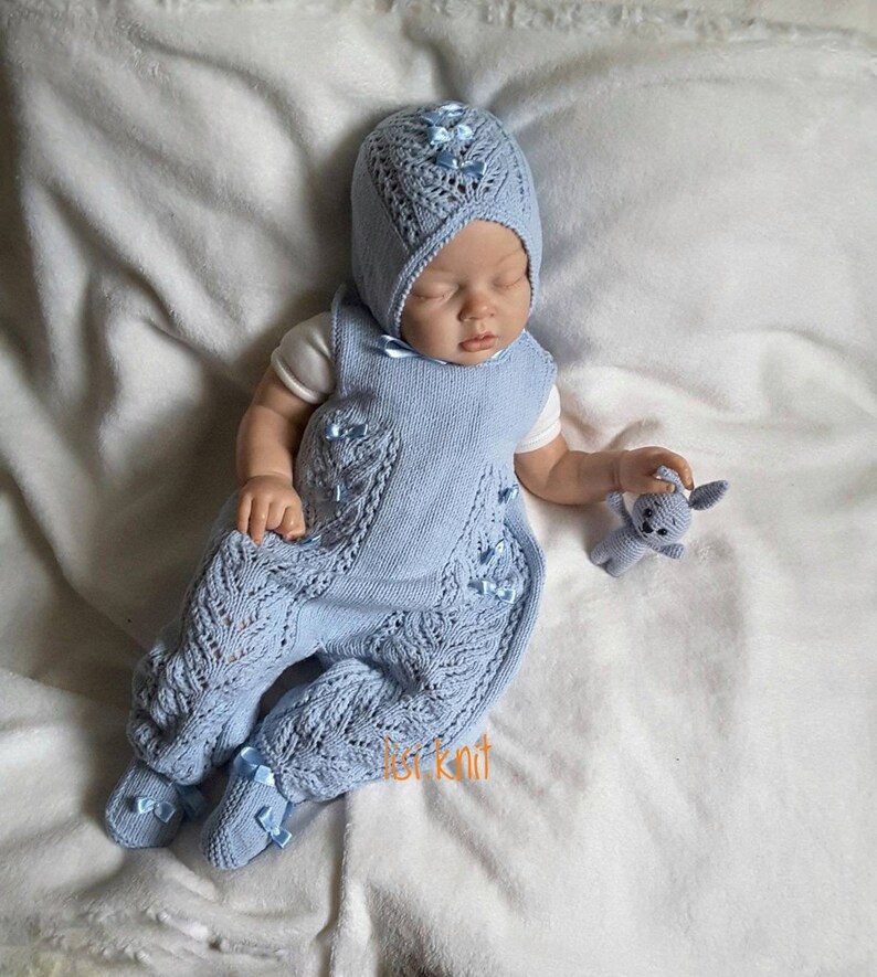 Hand knitted baby romper Knitted baby clothes Knitted baby set Etsy