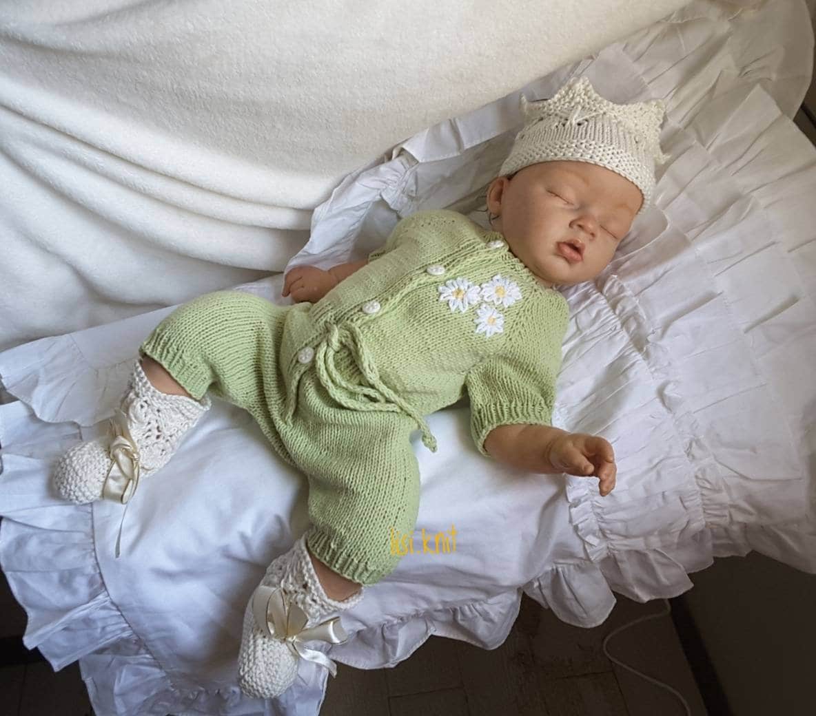 Hand knitted baby romper Knitted baby clothes Knitted baby set Etsy