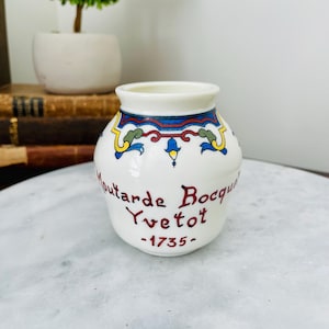 Vintage French Opalex Glass Mustard Pot: Farmhouse Kitchen Decor