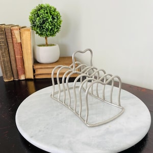 Vintage Silver Edwardian 6 Slot Toast Rack; Silver European Toast Rack; Tabletop Decor; Silver Napkin Holder; English Breakfast; Silver Gift