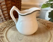 Vintage Vitreous China Creamer by Sterling of New Liverpool, OH. Made in USA Collectible Creamware Kitchen Decor