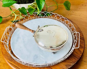 Vintage Sheffield Silver Crumb Sweeper: Footed Silent Butler, England