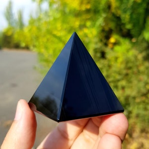 Black Obsidian Pyramid, Crystal Pyramid, Meditation, Chakra, Healing Stone, Crystal Pyramid, Armenian Obsidian, Armenian Stone