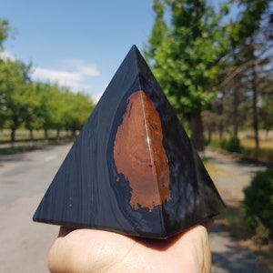 XL Brecciated Obsidian Pyramid, Crystal Pyramid, Meditation, Chakra, Healing Stone, Crystal Pyramid, Armenian Obsidian, Armenian Stone