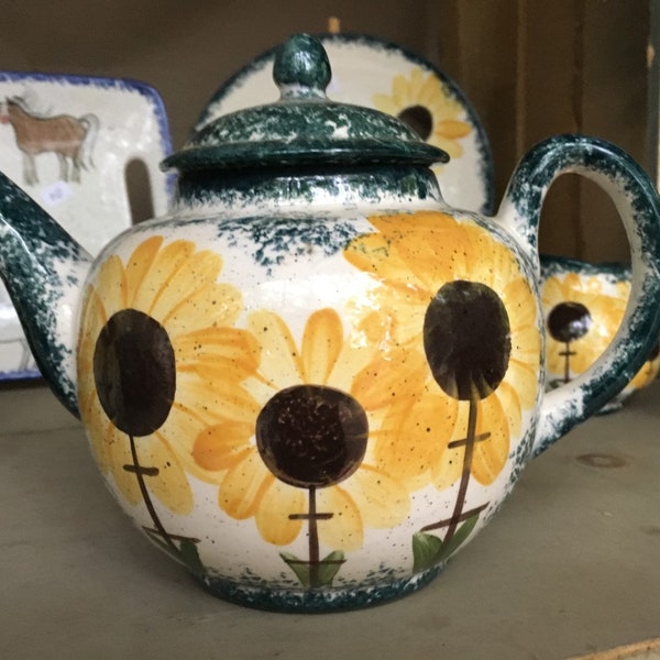 Pottery Teapot Etsy