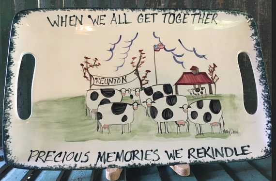 Family Reunion Tray With Handles Serving Tray With Etsy