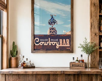 Million Dollar Cowboy Bar Poster Jackson Hole Wyoming Western Wall Art