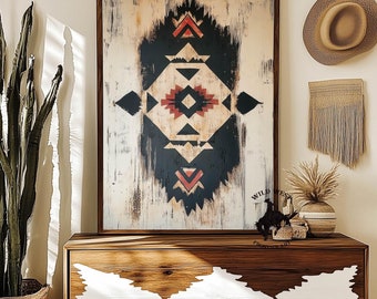 Southwest Western Wall Poster, Cowboy Wall Decor, Boho Wall Art, New Mexico Decor, Western Room Art