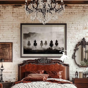Cowboy western poster framed as Christmas gift holiday wall decor.