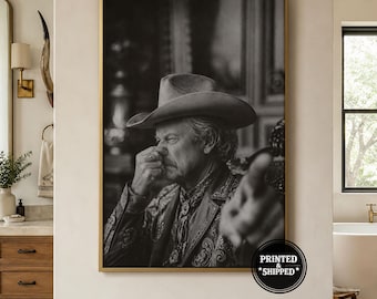 Western Bathroom Humor Poster Cowboy Wall Art