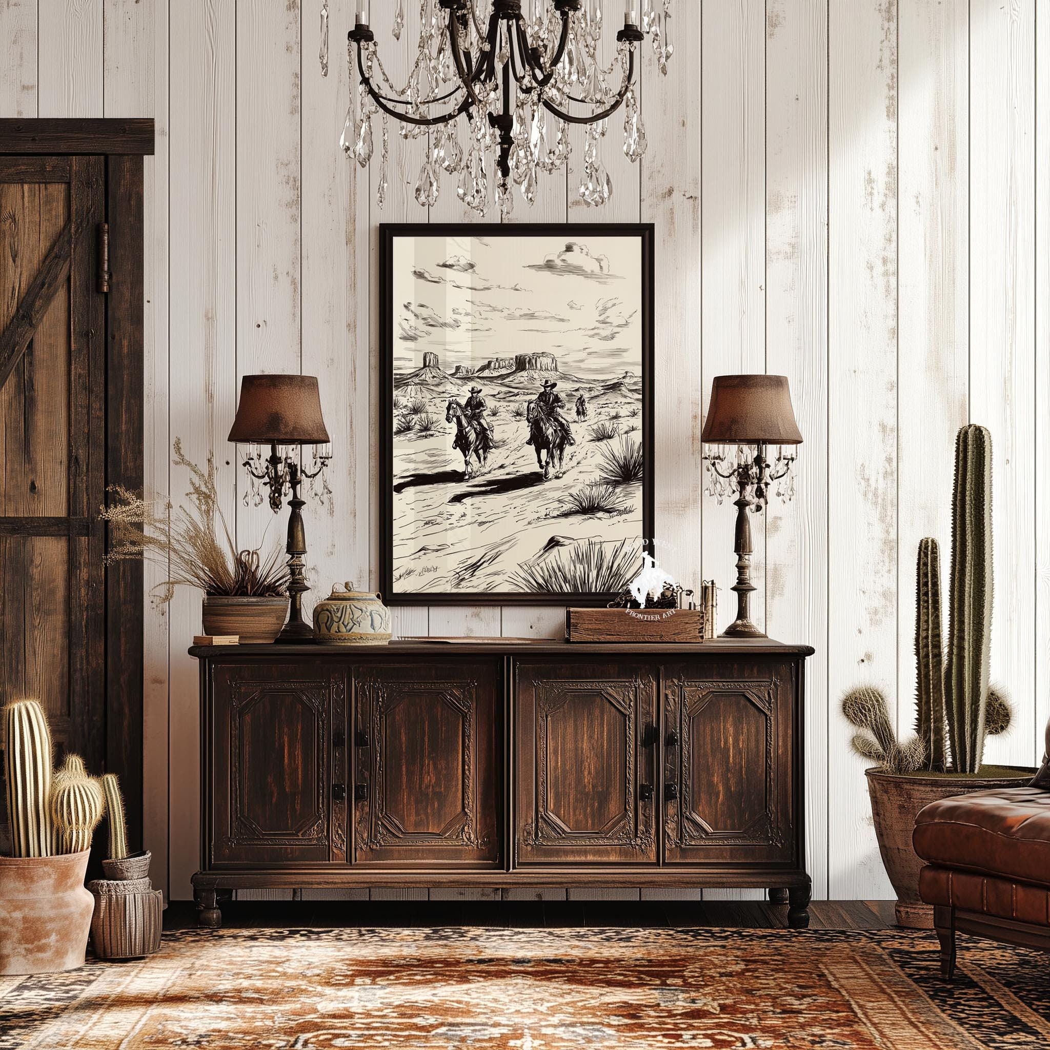 Western Decor, Gift For him, Cowboy Art, Utah Gift, Rodeo Print, Boho Wall Art, Illustration Print, Horse Decor, Western Print, Ranch Decor