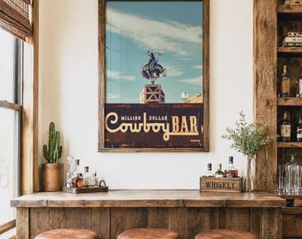 Million Dollar Cowboy Bar Poster Jackson Hole Wyoming Western Wall Art