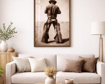 Cowboy Chaps Photograph Western Wall Art Sepia Cowboy Print
