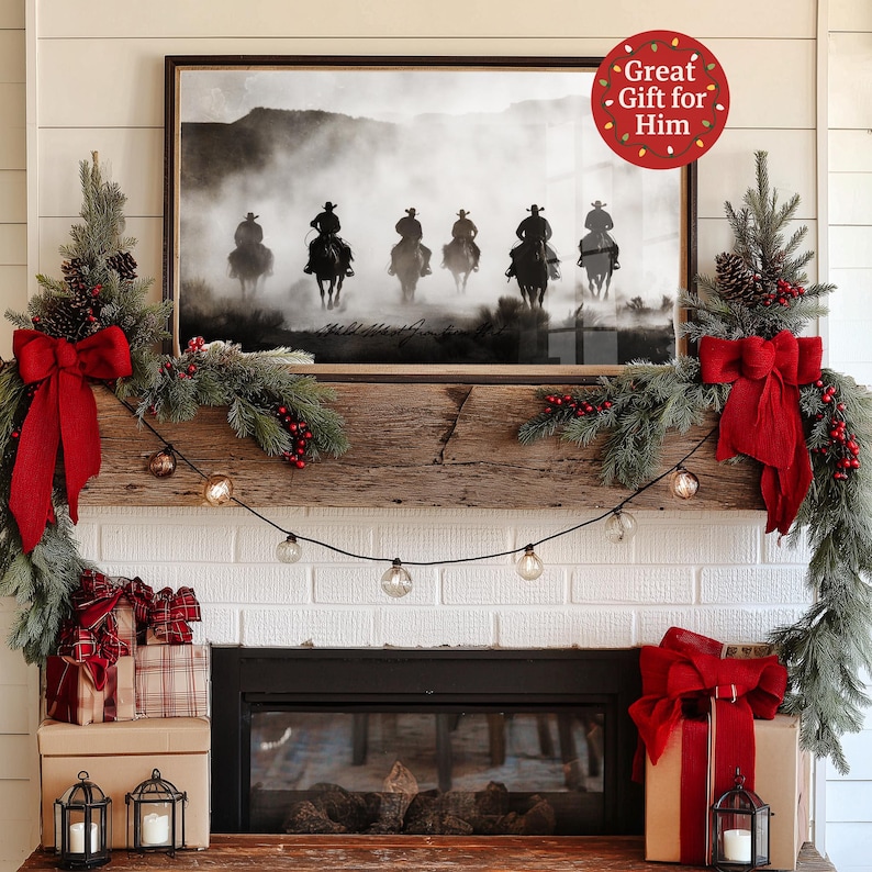 Western Cattle Drive Art Print: Texas Ranch Decor, Cowboy Rodeo Poster image 2