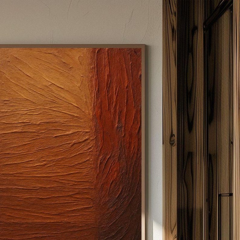 Light Rust Clay Rust Clay Western Abstract Art Set, Textured Desert Wall Art Prints - Etsy