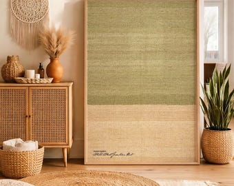 Neutral Abstract Textile Wall Art Earth Tone Minimal Poster