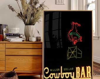 Million Dollar Cowboy Bar Poster: Jackson Hole Wyoming Western Art
