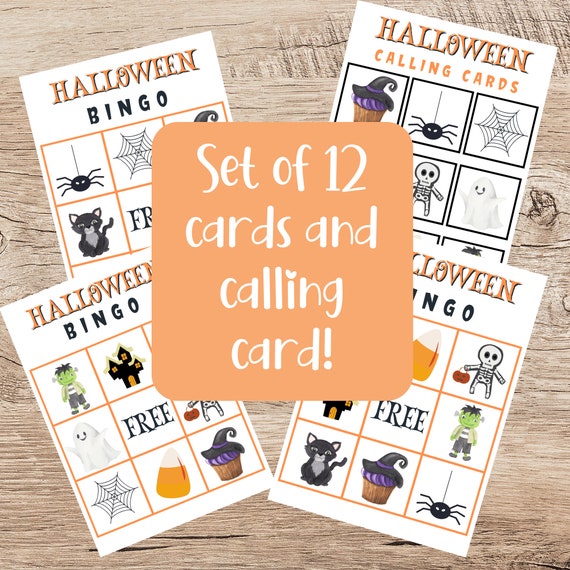 Printable Halloween Bingo for Preschool/halloween Class Party - Etsy