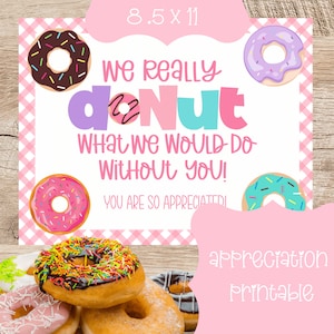 Nurse Appreciation/Donut Appreciation Sign | Employee Appreciation/Team Appreciation/Nurse Appreciation Sign/Teacher Appreciation
