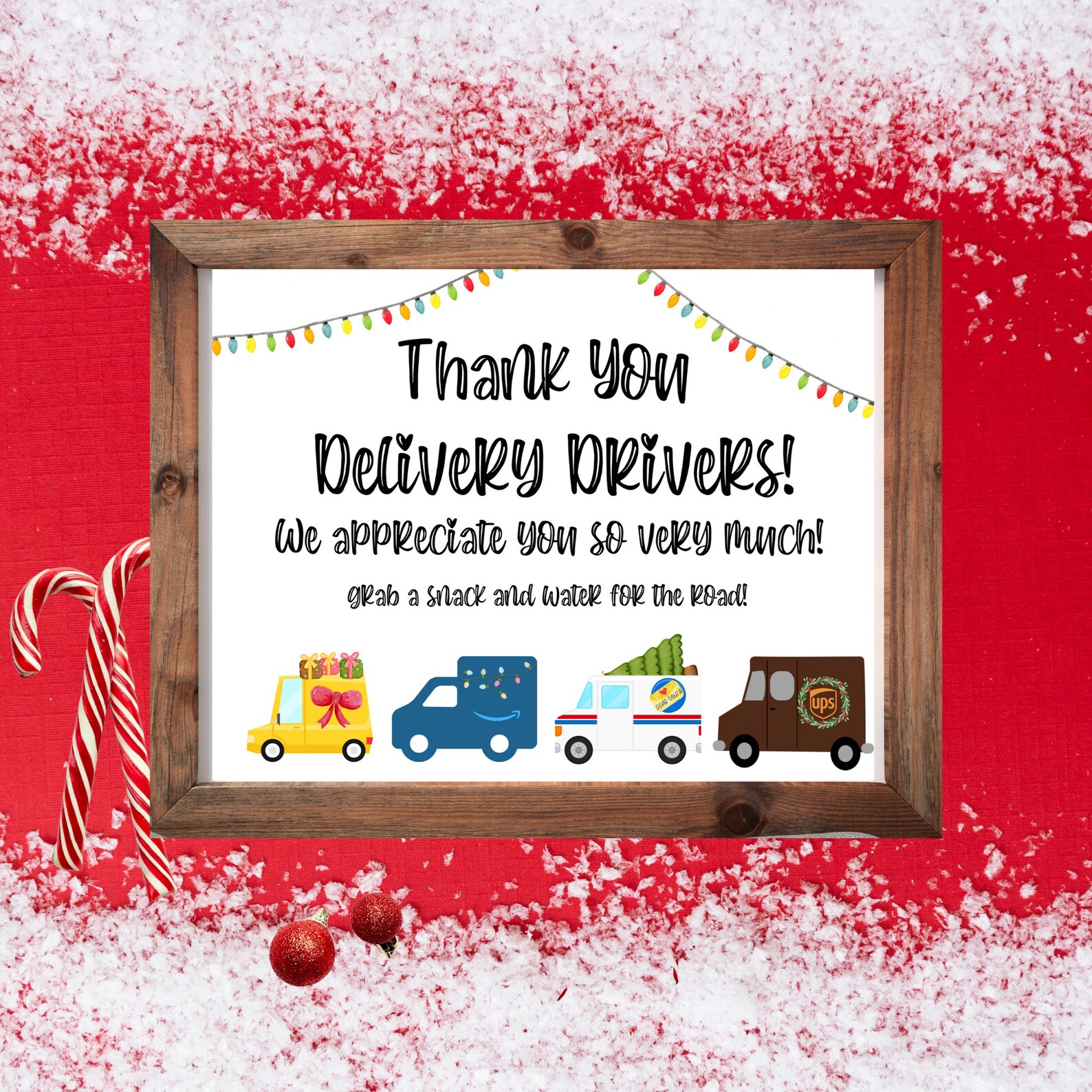 Printable Delivery Driver Sign /thank You Sign/ Delivery Driver