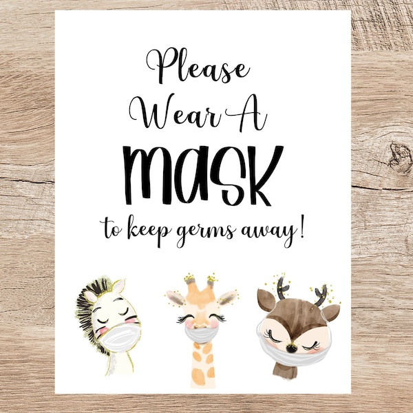 Baby Shower Face Mask Etsy