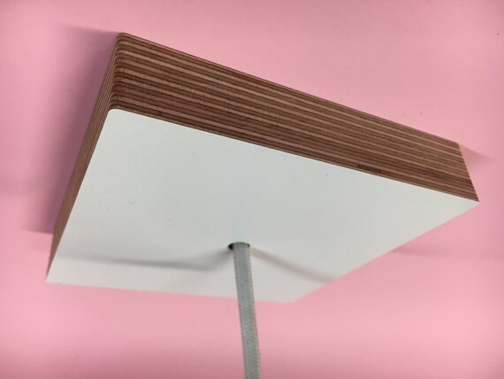 White Plywood Wooden Ceiling Canopy Wooden Ceiling Rose Pattress Square Home Decor Natural Wood
