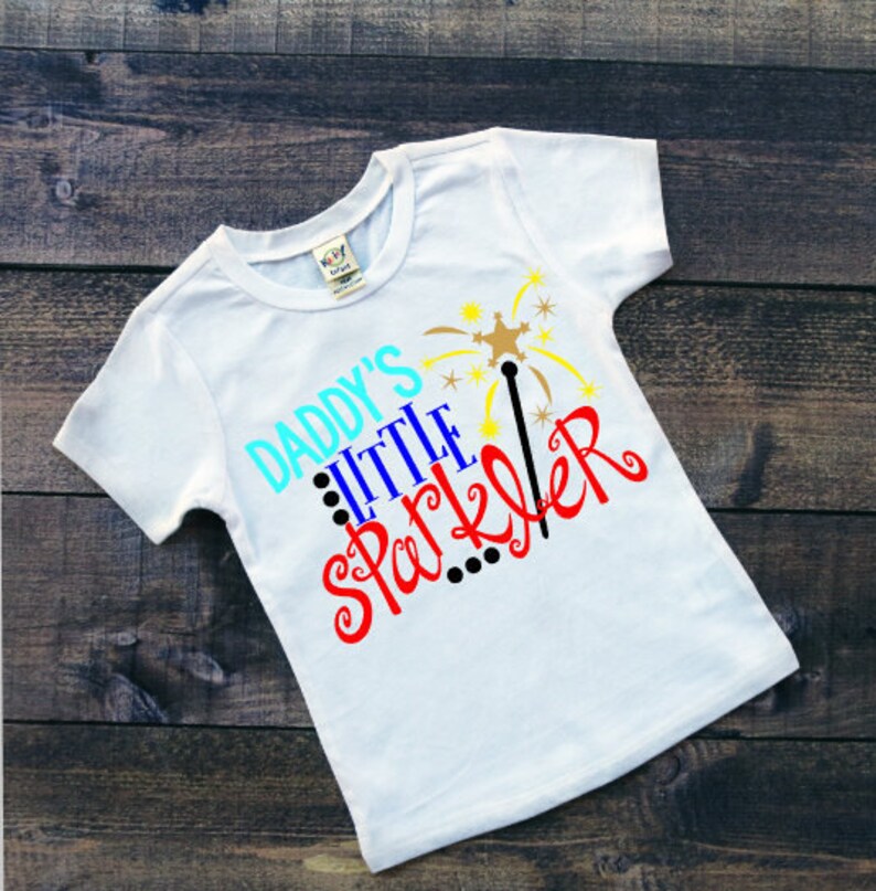 Daddy's Little Sparkler July Fourth Shirt Kid's 4th of Etsy