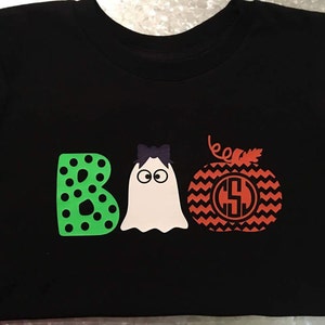 Personalized Kids Halloween Shirt Monogram Halloween Tee Girls | Etsy