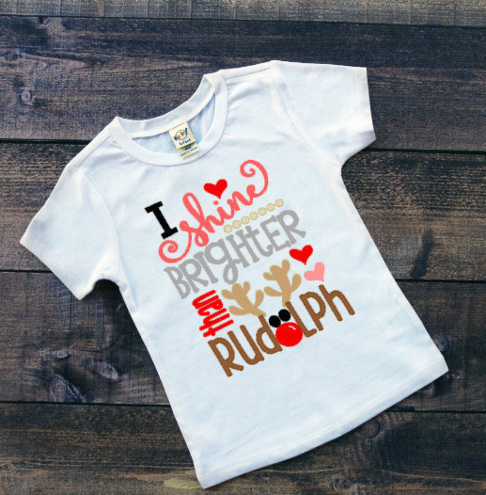 Kid's Rudolph is My Bestie Christmas Shirt Girl's Etsy