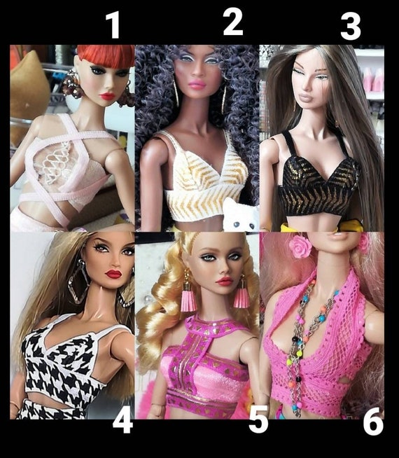 12 Inch Doll Fashion Crop Tops Handmade to Fit All 11/12 Inch
