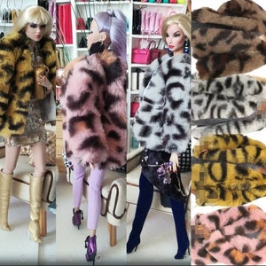 12 inch doll fur coat handmade to fit all 11/12 inch dolls