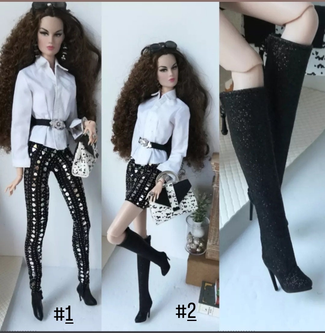 Snapklik.co : E-TING 3 Sets Fashion Casual Wear Plaid Doll Clothes Snapklik.co : E-TING 3 Sets Fashion Casual Wear Plaid Doll Clothes