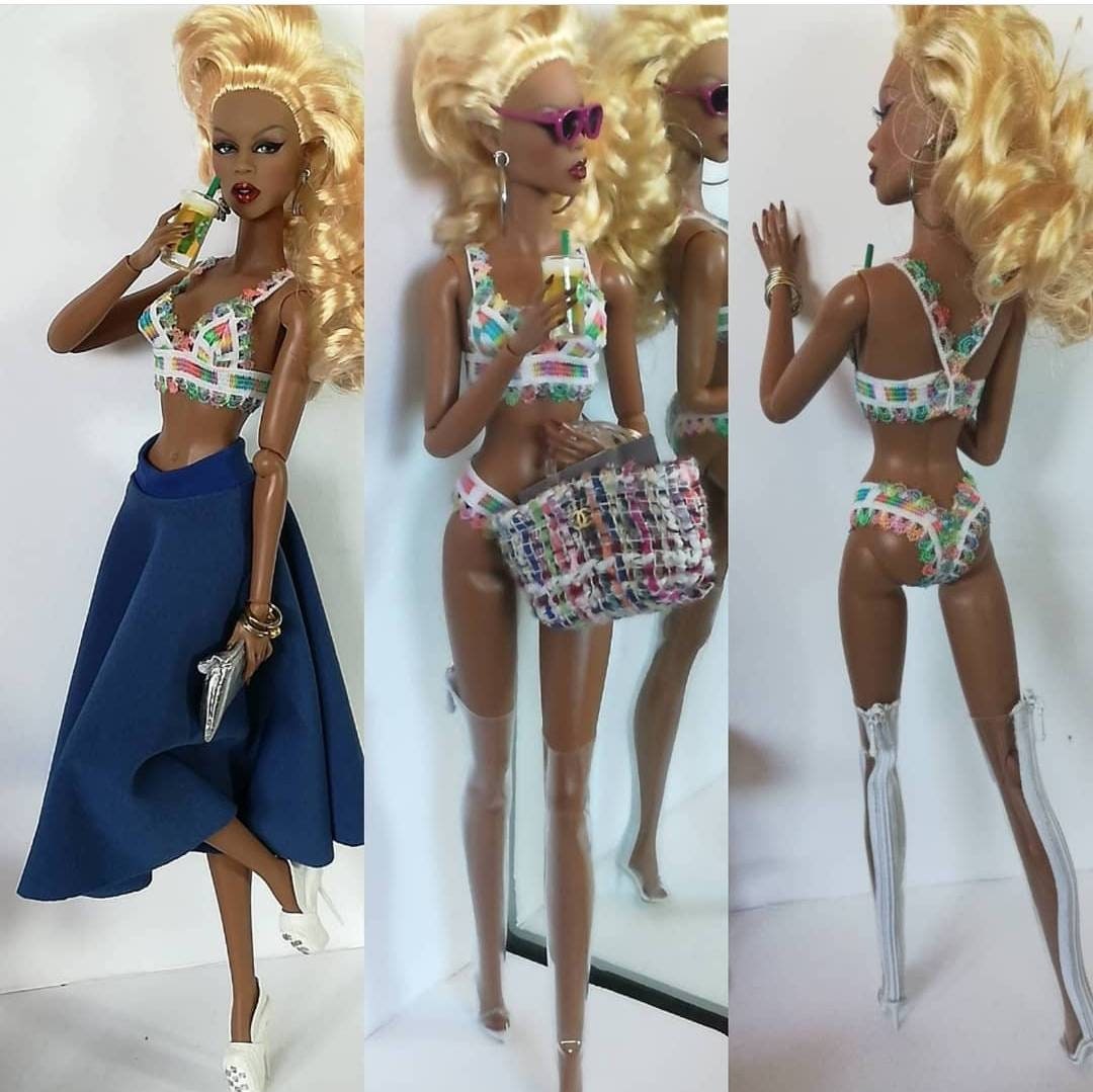 Clothing Made for Curvy Barbie Doll Modern Bikinis for New Dolls With Curvy  Body, Sunbathing Costume for Fashion Doll 