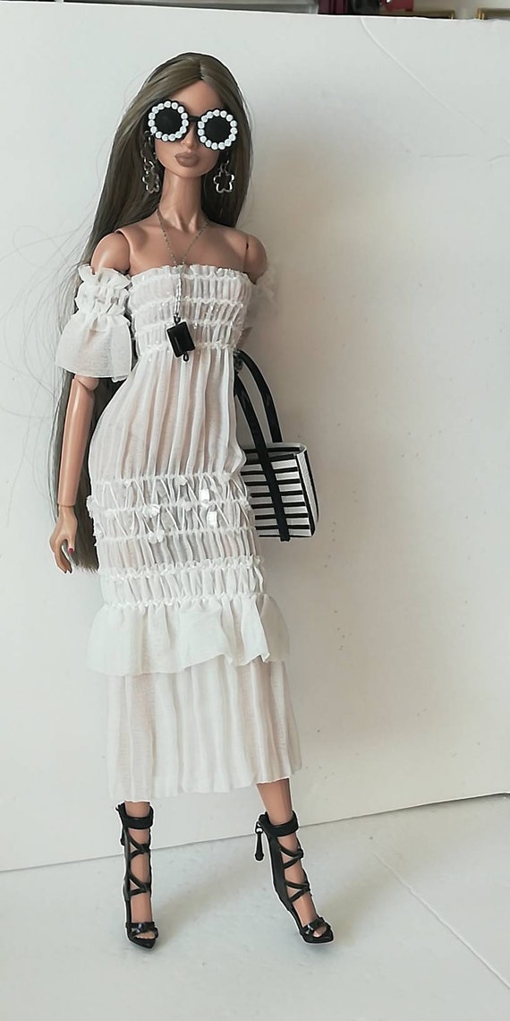 boho doll dress Handmade Dress, Fits 11/12 Inch Dolls Wine