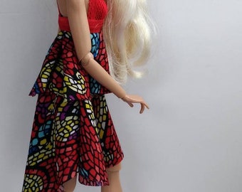 Handmade Doll Fashion Outfit, 12 inch Doll Clothes