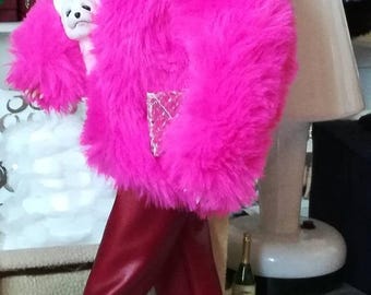 Fur coat   handmade to fit all 11/12 inch dolls