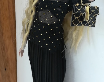 Traje de moda de verano, talla única, para muñecas del mismo tamaño.