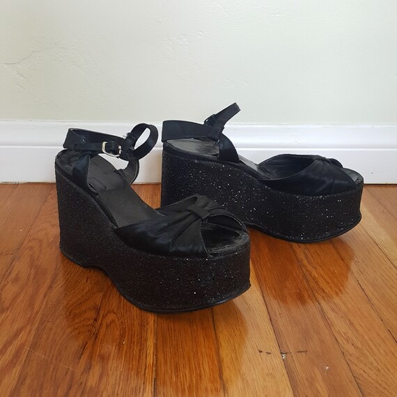 glitter platform shoes